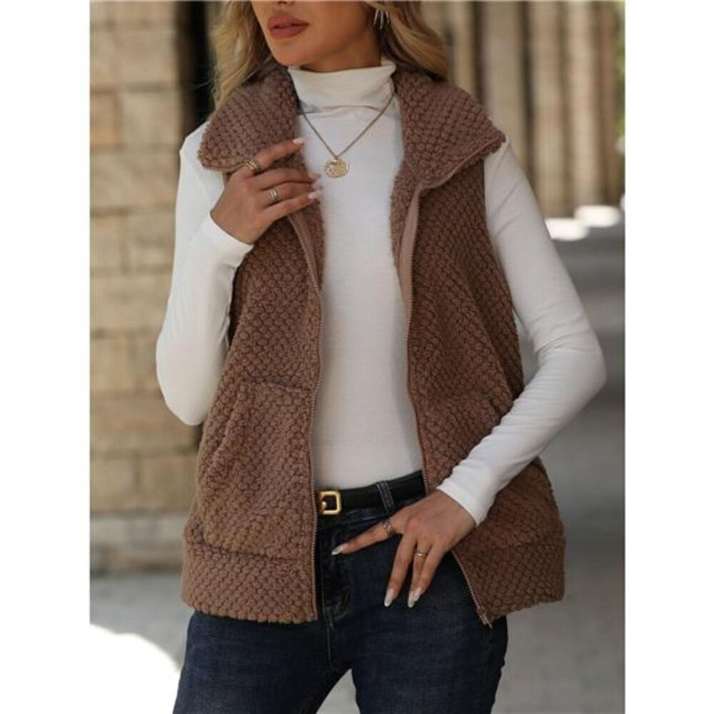 Zip-Up Vest Coat - Picture 3 of 11